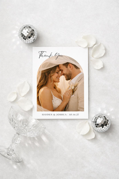Vintage Minimalist Thank You Card Template