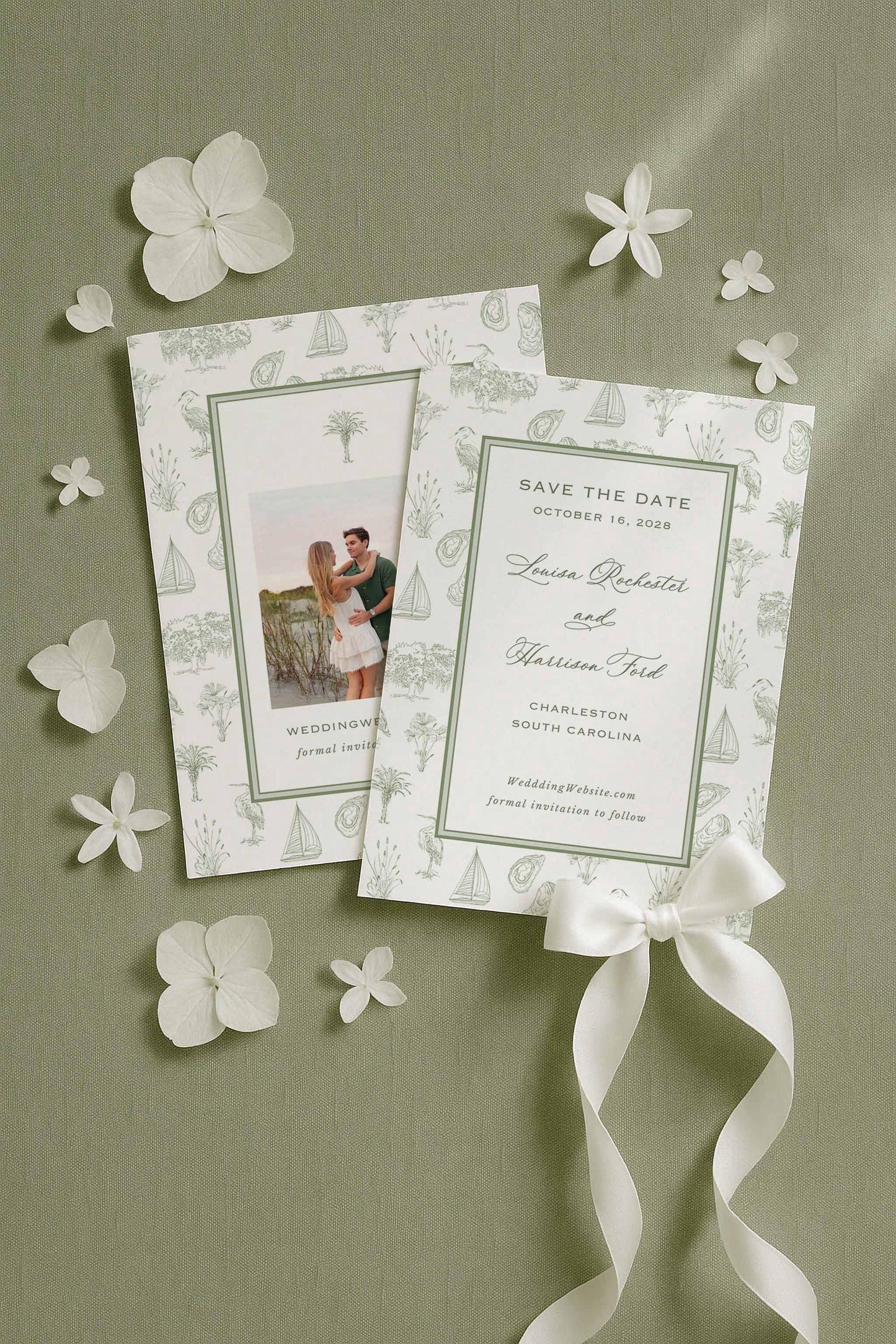 Southern Toile Save the Date Template