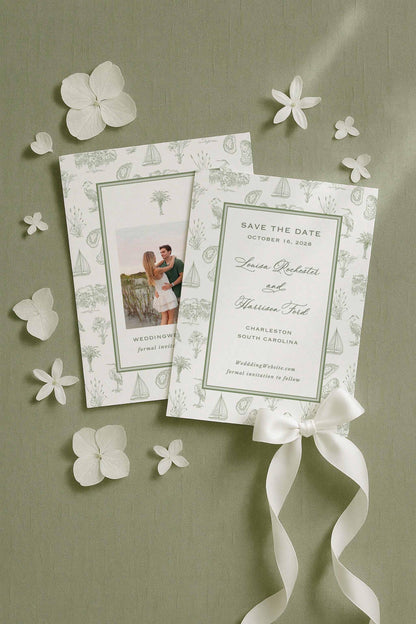 Southern Toile Save the Date Template