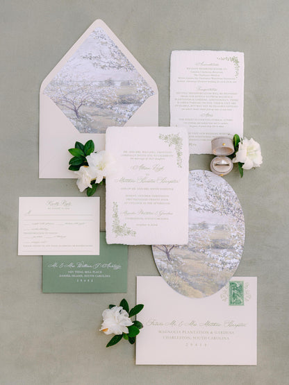 Flowering Trees Envelope Liner Template