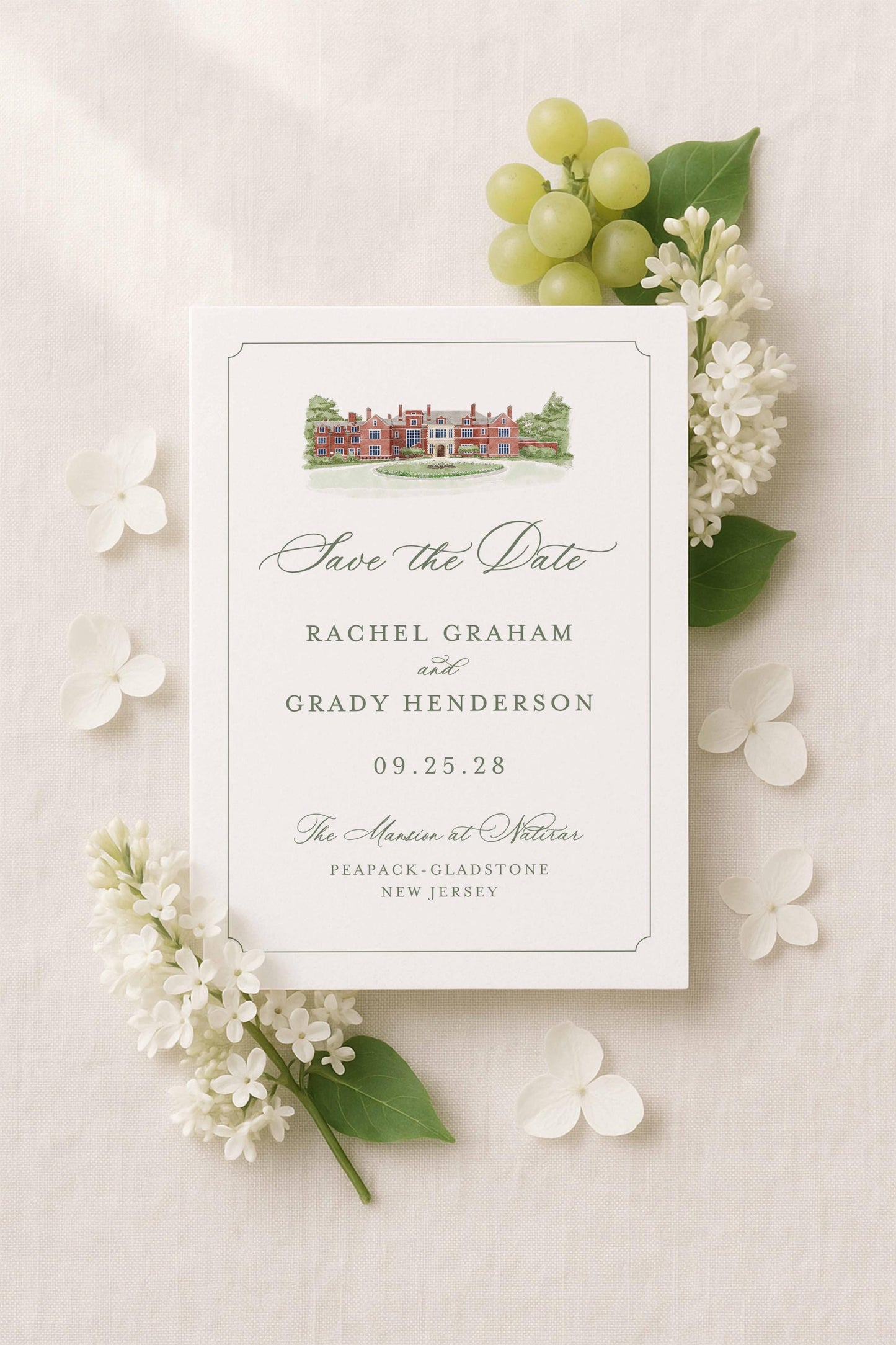 Mansion at Natirar Save the Date Template