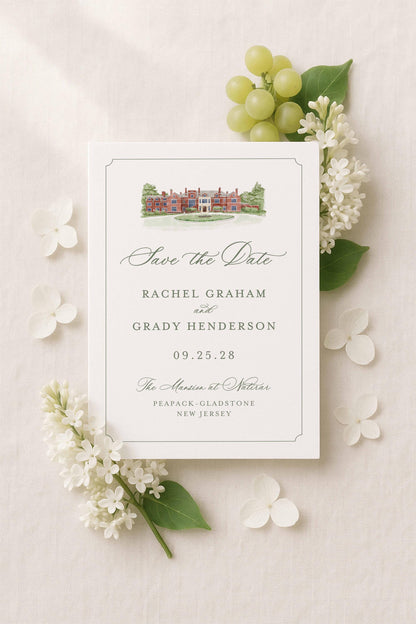 Mansion at Natirar Save the Date Template