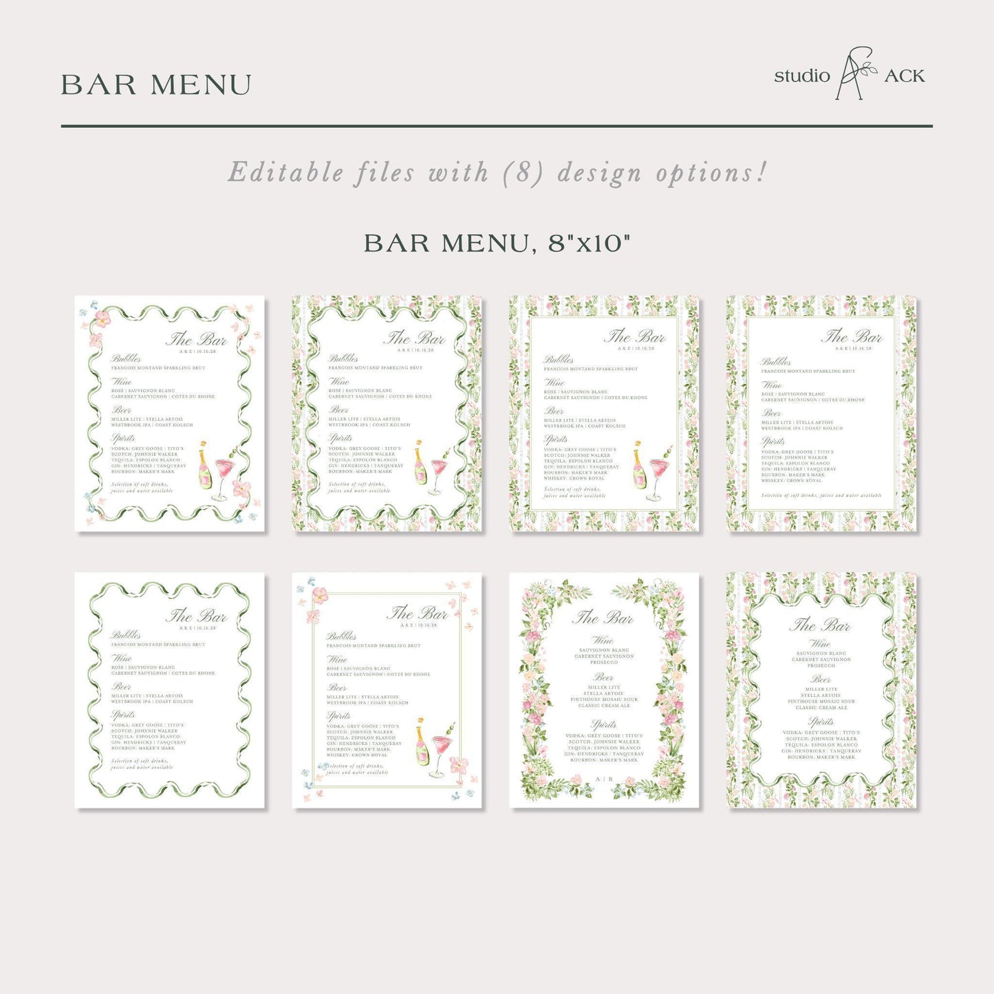 Floral Wedding Template Bundle