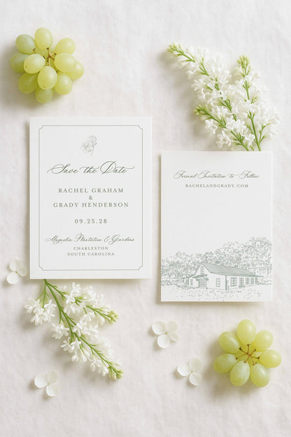 Magnolia Carriage House Save the Date Template