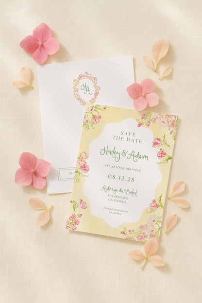 Whimsical Garden Save the Date Template