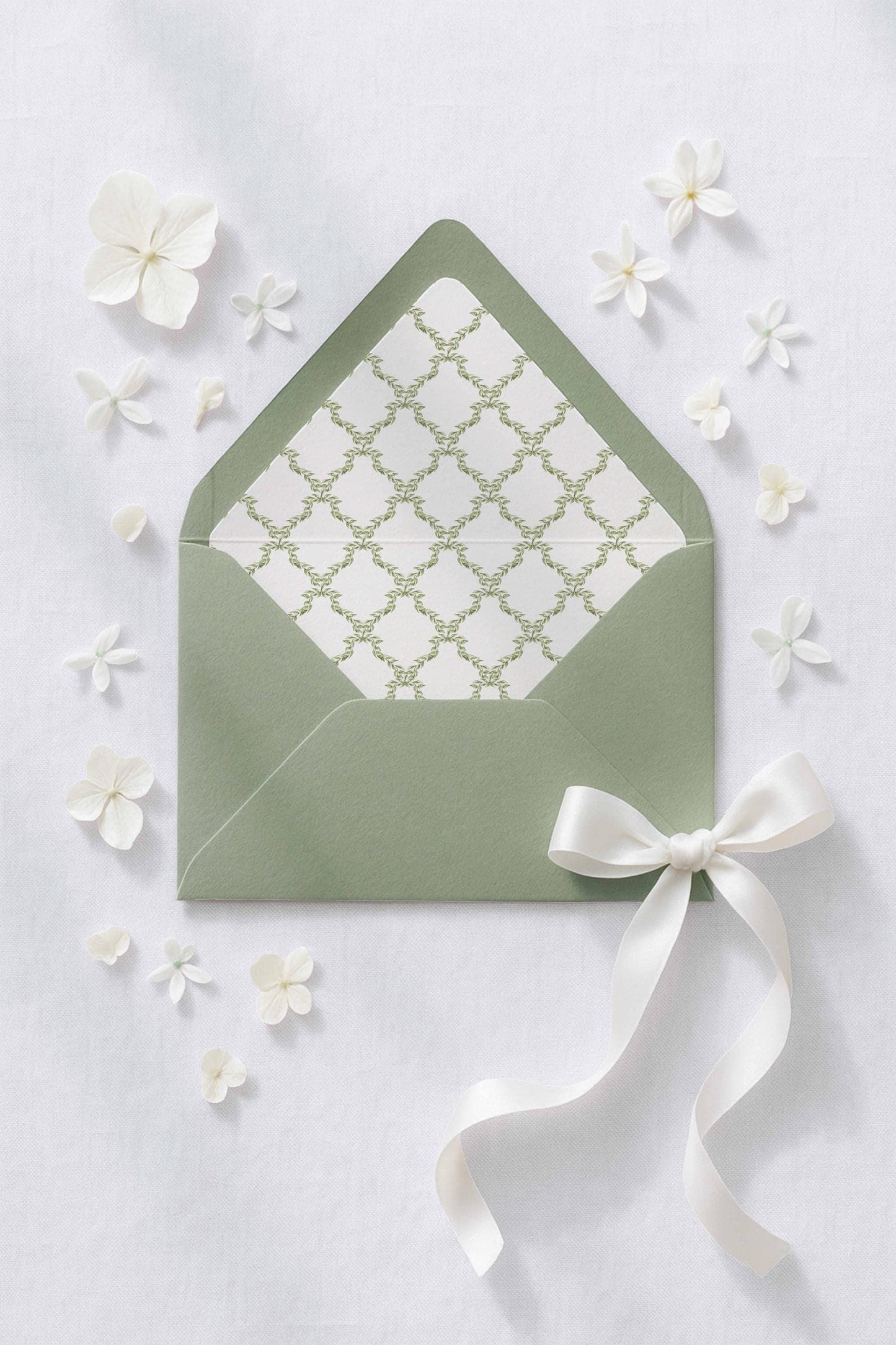Watercolor Trellis Envelope Liner Template