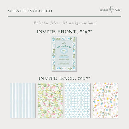 Mahjong Party Invitation Template