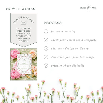 Kentucky Derby Bridal Shower Invitation Template