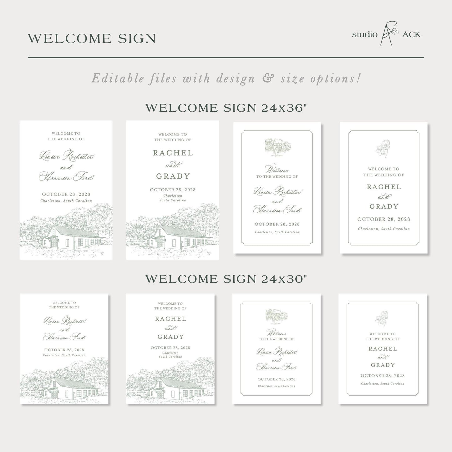 Magnolia Carriage House Wedding Template Bundle