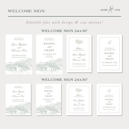 Magnolia Carriage House Wedding Template Bundle