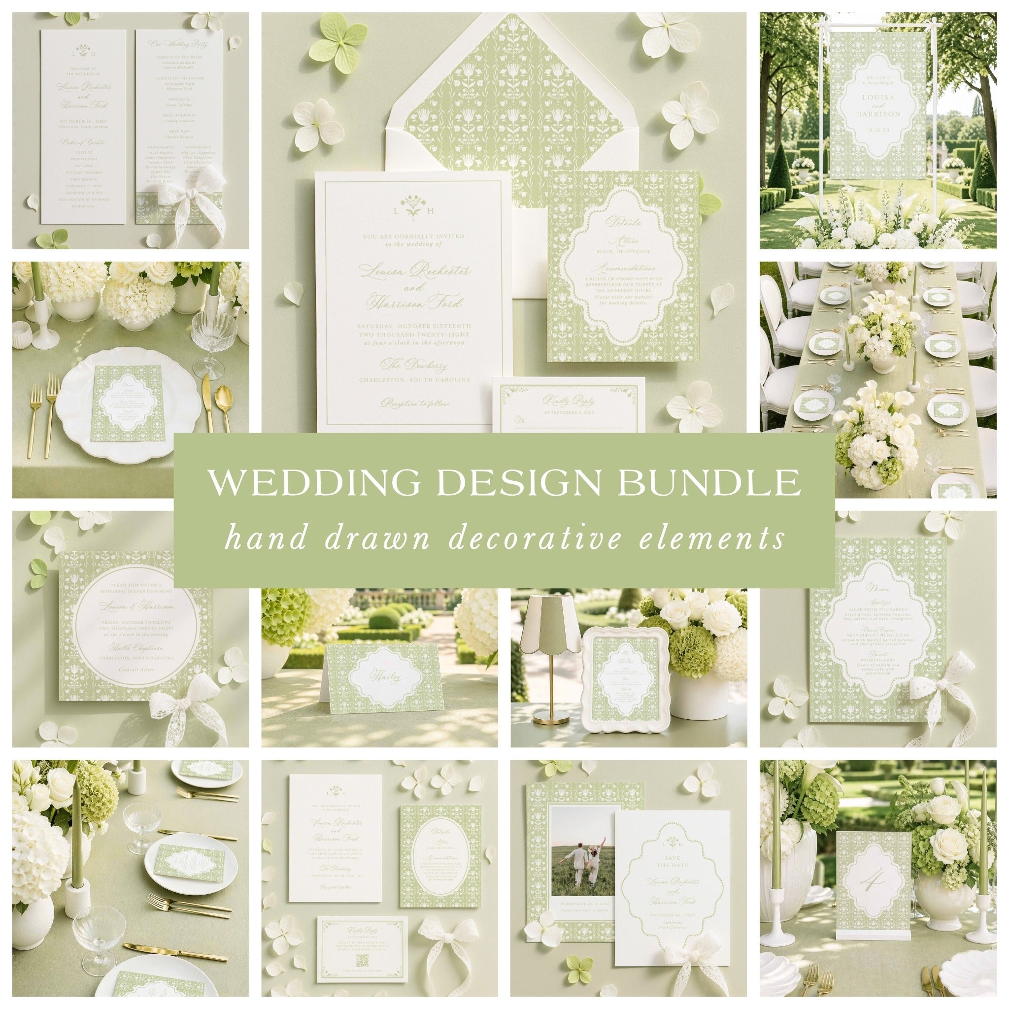 Fleur wedding design bundle collection image
