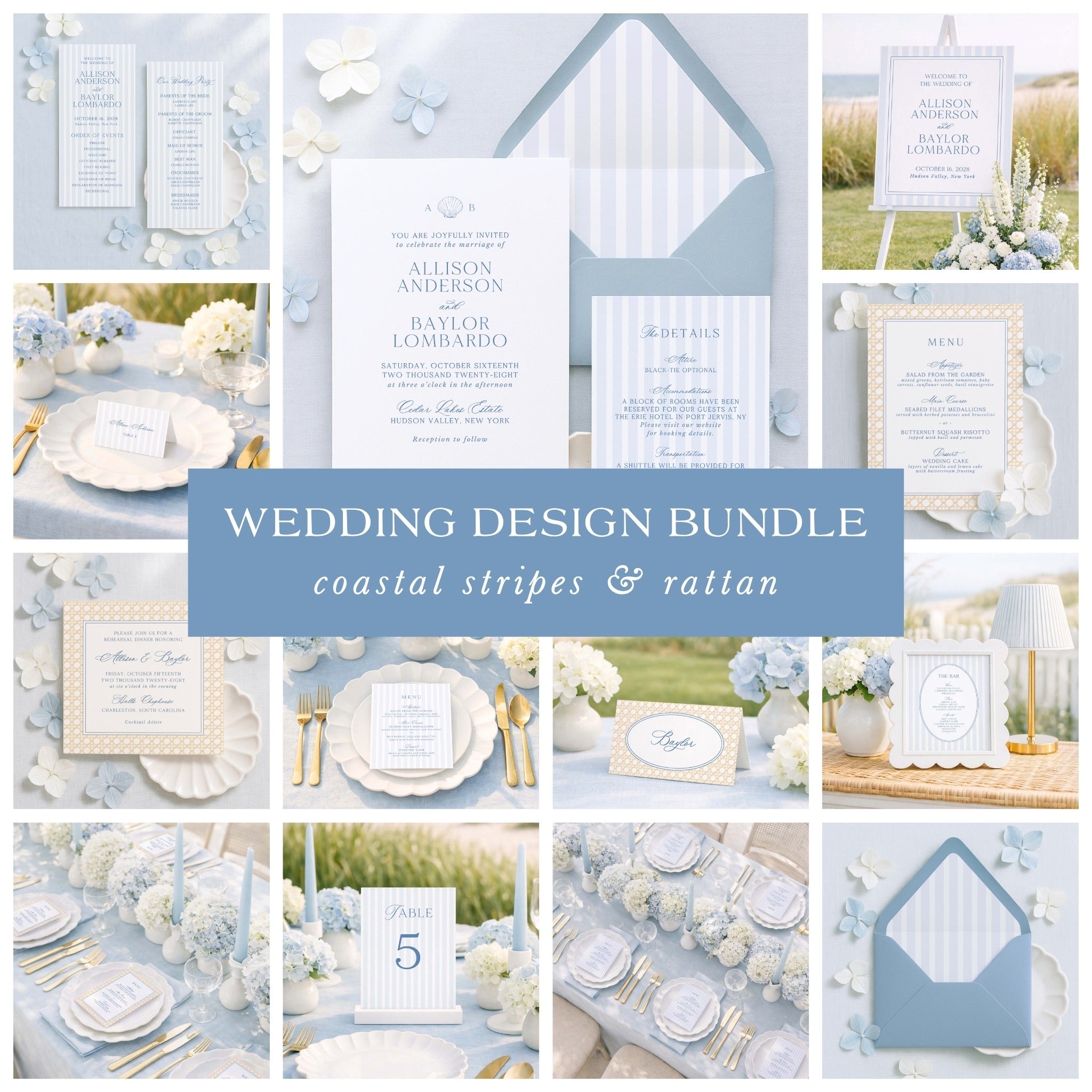 Marina wedding design bundle collection image