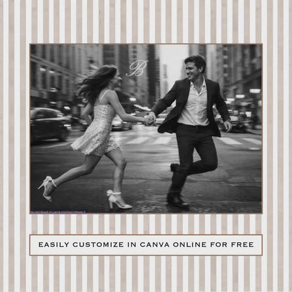 Old Money Striped Wedding Website Template