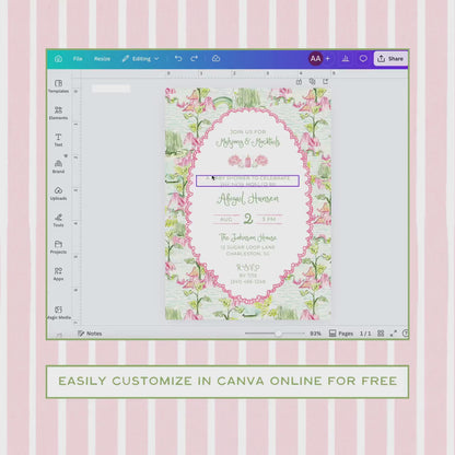 Mahjong Baby Shower Invitation Template