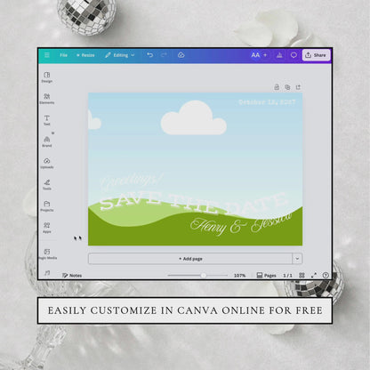 Greetings! Save the Date Postcard Template
