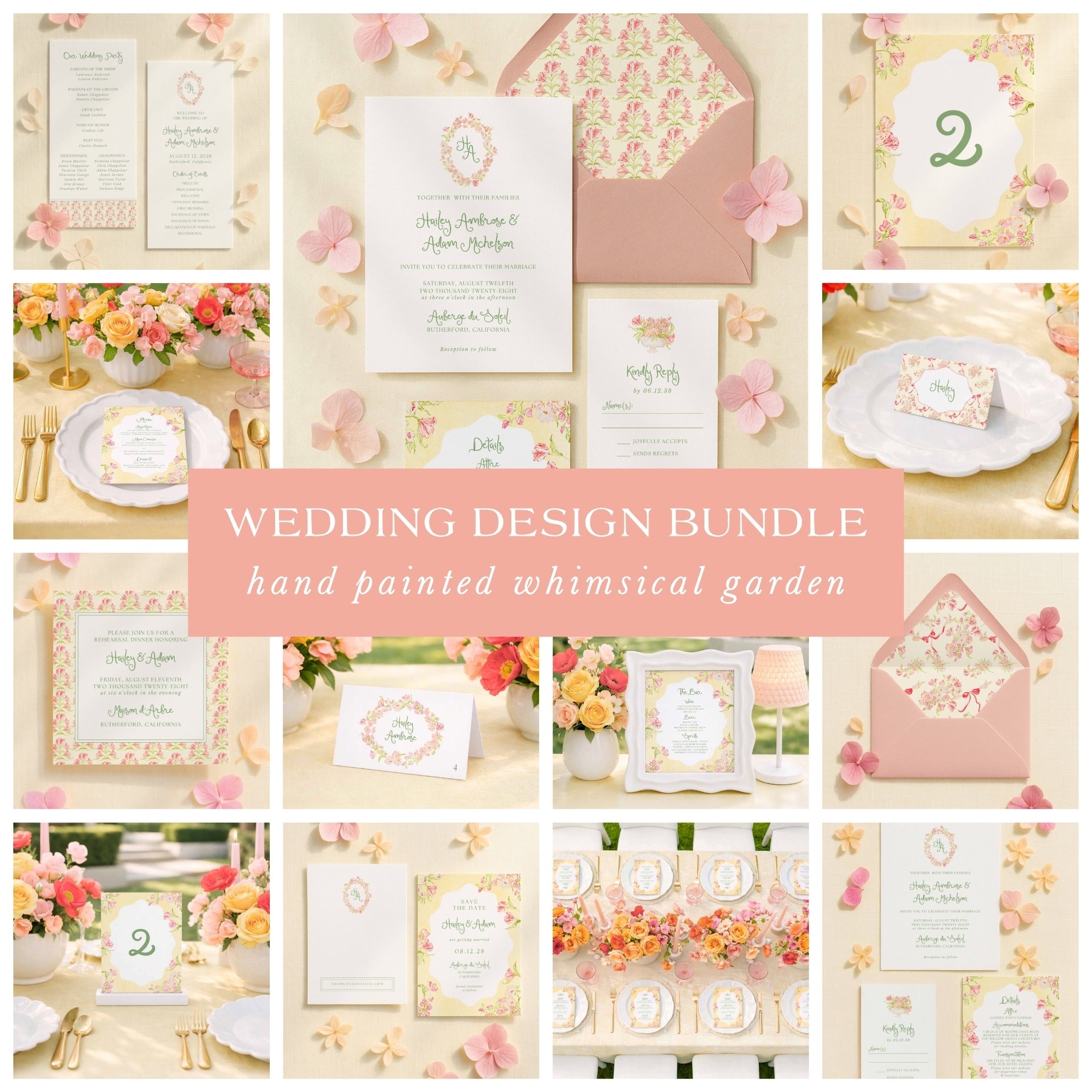 Soleil wedding design bundle collection image