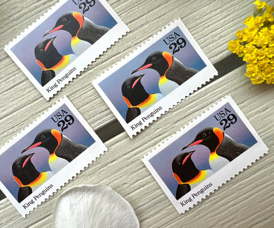 King Penguin Postage Stamps - Vintage Penguin Stamps from 1992