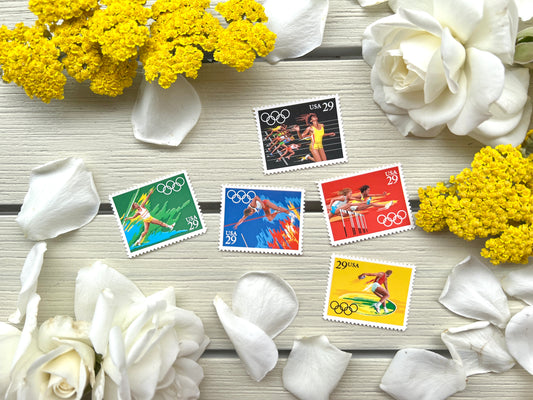 Summer Olympics Track & Field Postage Stamps