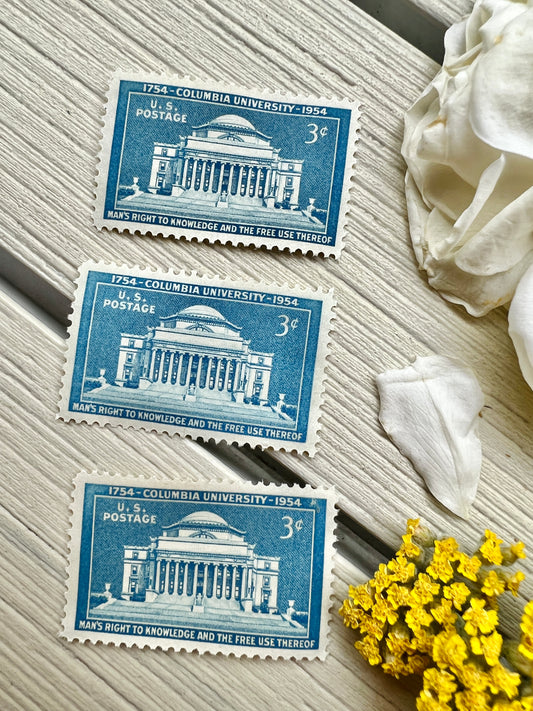 Vintage 1954 Columbia University USPS Stamps