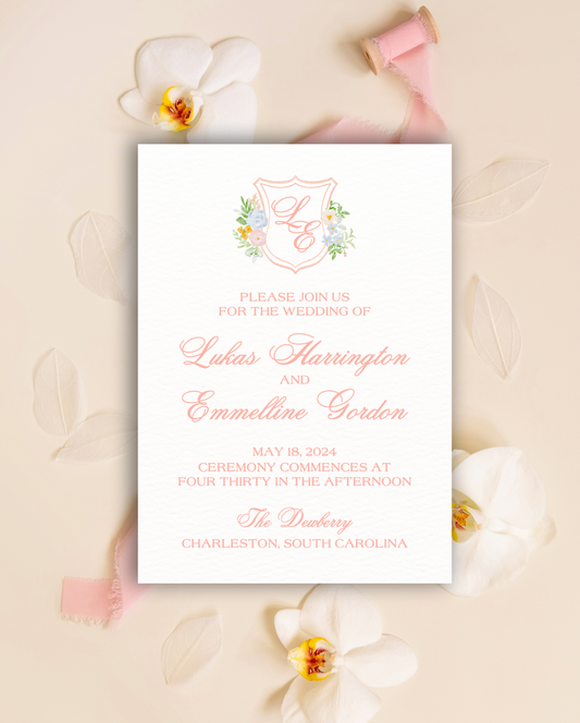 Blooming Crest Collection Invitation